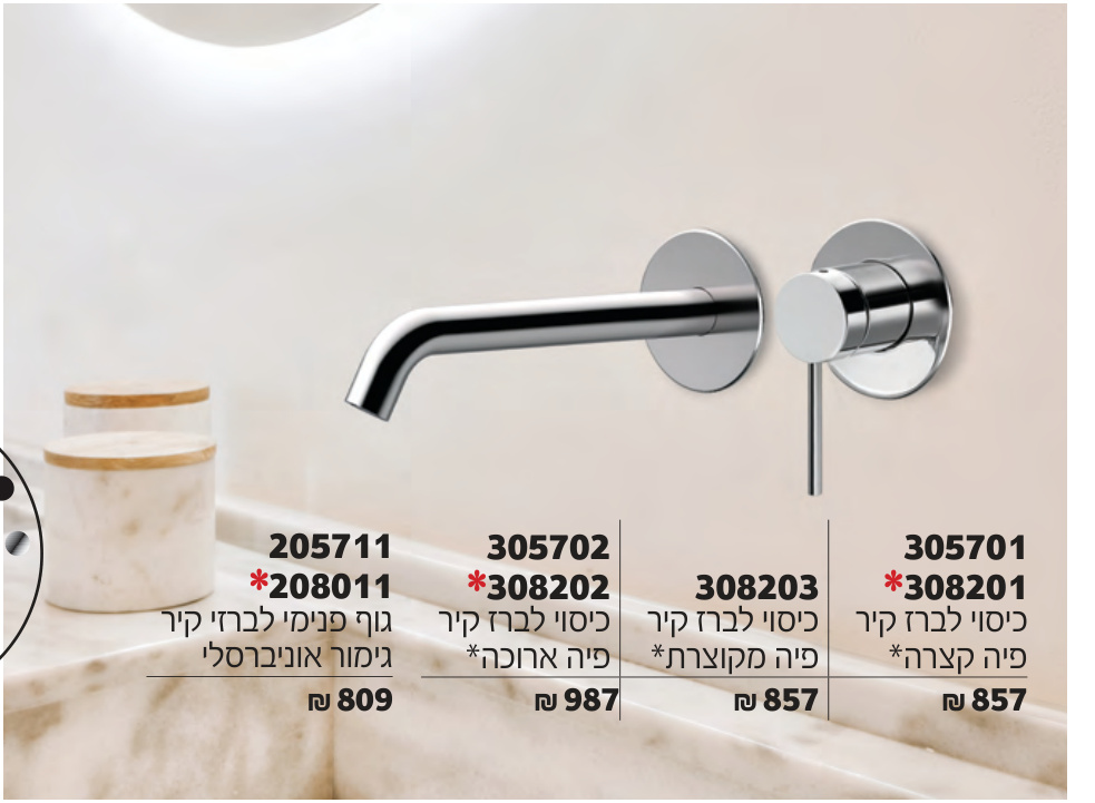 חמת Ice — כיסוי לברז קיר פיה ארוכה