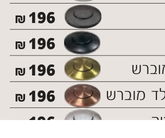 חמת לחצן לטוחן אשפה בגימור שחור