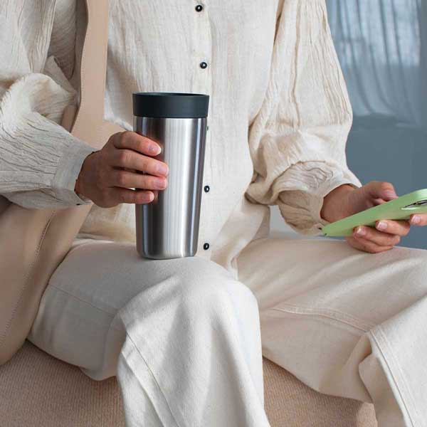 כוס תרמית 360 מ״ל Make & Take נירוסטה, מכסה פלסטיק - ללא BPA Brabantia