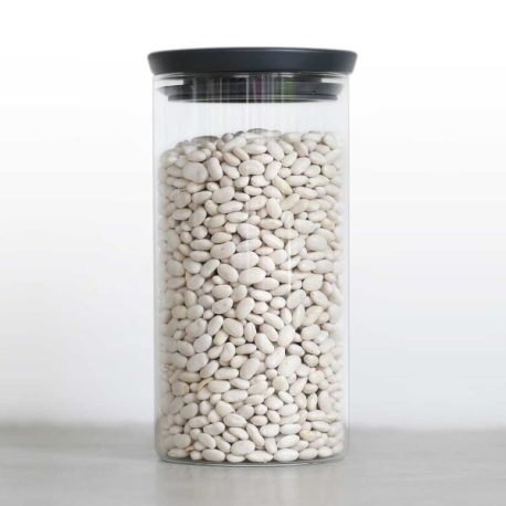 מיכל זכוכית עם מכסה אפור כהה 1.1 ליטר Brabantia