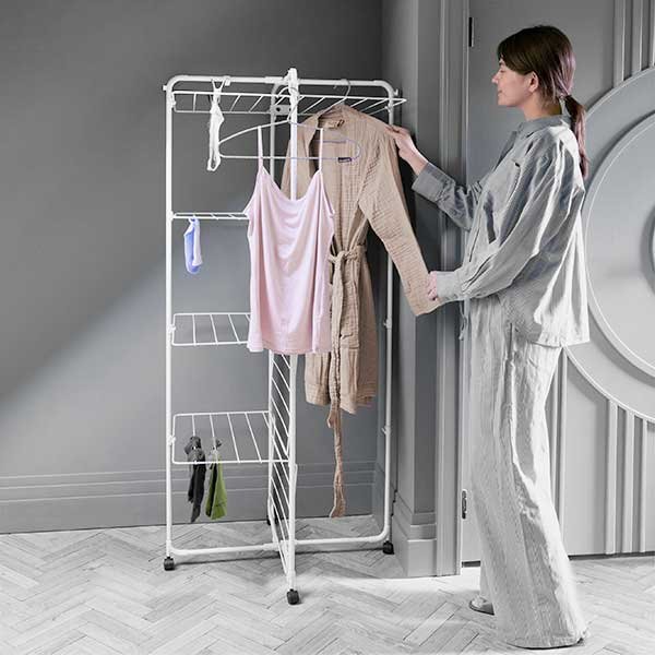 מתלה כביסה מתקפל HangOn Tower מגדל לייבוש כביסה 30 מטר Brabantia