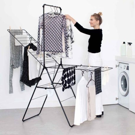 מתלה כביסה מתקפל 25 מטר HangOn + מוט תלייה Brabantia